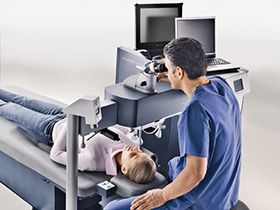 Doctor performing LASIK